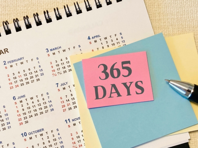 毎日をイメージしたカレンダーの写真